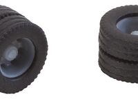 Faller - 163111 - 2 Kompletträder (Zwillingsbereifung) Reifen und Felgen 7,5 t