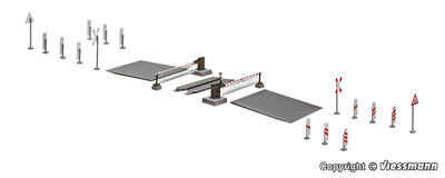 Viessmann H0 - 5107 - H0 Bahnschranke mit Behang, vollautomatisch, wie 5104, gespiegelt - Artikelbild