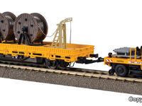 Viessmann H0 - 2680 - H0 Zweiwege-UNIMOG mit Schubrahmen und Fahrleitungsbauwagen, Funktionsmodell für 2L **A**