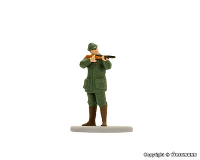 Viessmann H0 - 1529 - H0 Jäger mit Gewehr und Mündungsfeuer - Artikelbild