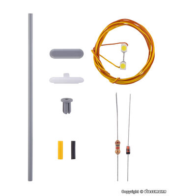Viessmann H0 - 6726 - H0 Bausatz Bahnsteigleuchte, 2 LEDs weiß - Artikelbild