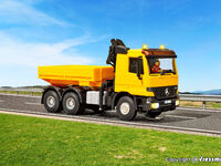 Viessmann H0 - 8023 - H0 MB ACTROS 3-achs Zugmaschine mit Ladekran und Rundumleuchten, Basis, Funktionsmodell - Artikelbild