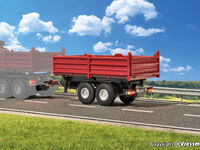 Viessmann H0 - 8214 - H0 Tandem Kipper, rot, Funktionsmodell - Artikelbild