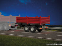 Viessmann H0 - 8214 - H0 Tandem Kipper, rot, Funktionsmodell - Artikelbild