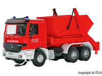 Viessmann H0 - 8053 - H0 Feuerwehr MB ACTROS 3-achs Absetzkipper mit Rundumleuchten, Basis, Funktionsmodell