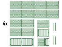 Kibri H0 - 38603 - H0 Maschendrahtzaun, grün - Artikelbild