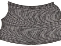 Vollmer H0 - 48256 - H0 Straßenplatte Kopfsteinpflaster aus Steinkunst, 45°-Kurve, gegenläufig, Radius 12 cm