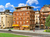 Vollmer H0 - 43611 - H0 Penthaus mit Dachterrasse, rot