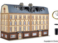 Vollmer H0 - 43785 - H0 Brennendes Finanzamt mit LED-Beleuchtung, Rauchgenerator und Farbtabletten, Funktionsbausatz - Artikelbild