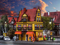 Vollmer H0 - 43840 - H0 Juweliergeschäft mit Inneneinrichtung und LED-Beleuchtung, Funktionsbausatz - Artikelbild