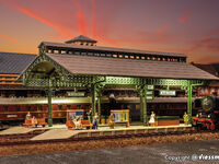 Vollmer N - 47530 - N Bahnsteighalle mit LED-Beleuchtung, Funktionsbausatz