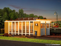 Vollmer N - 47605 - N E-Lokschuppen mit Türschließvorrichtung, zweiständig - Artikelbild