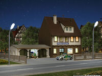 Vollmer N - 47776 - N Polizeiwache mit Garage, dreiständig - Artikelbild