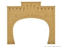 Vollmer N - 47813 - N Tunnelportal mit Aufsatz, zweigleisig, 2 Stück - Artikelbild