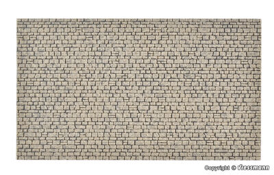 Vollmer H0 - 48220 - H0 Mauerplatte Naturstein aus Steinkunst, L 26,5 x B 15,5 cm - Artikelbild