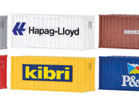 Kibri H0 - 10924 - H0 20-Fuß-Container, 6 Stück - Artikelbild