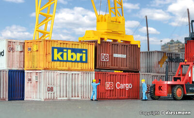 Kibri H0 - 10924 - H0 20-Fuß-Container, 6 Stück - Artikelbild