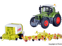 Kibri H0 - 12233 - H0 FENDT Traktor mit Anbaugeräten - Artikelbild