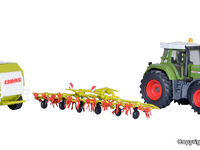 Kibri H0 - 12233 - H0 FENDT Traktor mit Anbaugeräten - Artikelbild