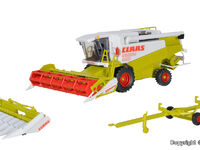 Kibri H0 - 12263 - H0 CLAAS Mähdrescher mit Schneid- und Maisgebiss - Artikelbild