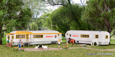 Kibri H0 - 15704 - H0 Schaustellerwagen, 2 Stück - Artikelbild