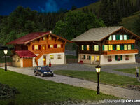 Kibri N - 37034 - N Chalet Lenk, 2 Stück - Artikelbild