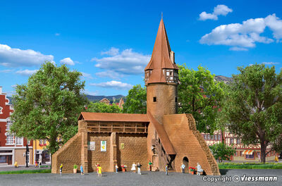 Kibri N - 37109 - N Rundturm mit Mauer in Marktbreit - Artikelbild
