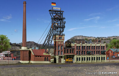 Kibri N - 37228 - N Förderturm mit Maschinenhaus und Kohlewäschegebäude - Artikelbild