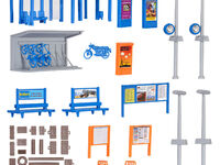 Kibri H0 - 38108 - H0 Deko-Set Rund um den Bahnhof - Artikelbild