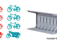 Kibri H0 - 38143 - H0 Deko-Set Fahrradständer - Artikelbild
