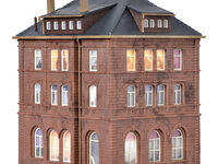 Kibri H0 - 38199 - H0 Bahnbetriebsgebäude inkl. Hausbeleuchtungs- Startset - Artikelbild