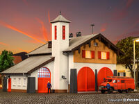 Kibri H0 - 39214 - H0 Feuerwehr mit Dorfgemeinschaftshaus - Artikelbild