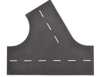 Vollmer H0 - 48264 - H0 Straßenplatte Asphalt aus Steinkunst, 60°-Einmündung nach links, L 22 x B 19,5 cm