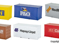 Kibri N - 37740 - N 20-Fuß High Cube Container, 6 Stück - Artikelbild