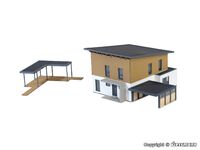 Kibri H0 - 38337 - H0 Kubushaus Saskia mit Carport - Polyplate Bausatz - Artikelbild