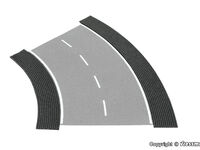 Vollmer H0 - 48239 - H0 Seitenstreifen Kopfsteinpflaster aus Steinkunst, 45°-Kurve, Radius 12 – 15 cm - Artikelbild