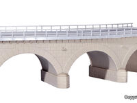 Kibri H0 - 39722 - H0 Steinbogenbrücke mit Eisbrecherpfeilern gebogen, eingleisig - Artikelbild