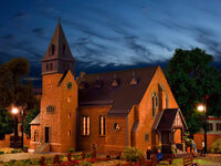Kibri H0 - 39766 - H0 Kirche mit Mauer aus dem Westerwald - Artikelbild
