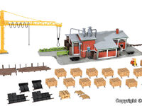 Kibri H0 - 39816 - H0 Sägewerk mit Kran, Schwellensäge und Inneneinrichtung - Artikelbild