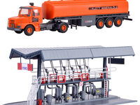 Kibri H0 - 39834 - H0 MIRO Abfüllstation mit SCANIA Tankwagen - Artikelbild