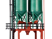 Kibri H0 - 39931 - H0 Doppelsilo SchwarzBau - Artikelbild