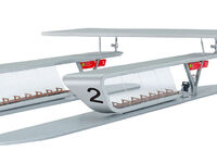 Kibri H0 - 39005 - H0 Erweiterungs-Set 2 moderne Bushaltestationen mit Segel inkl. LED-Beleuchtung - Artikelbild