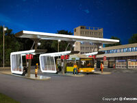 Kibri H0 - 39005 - H0 Erweiterungs-Set 2 moderne Bushaltestationen mit Segel inkl. LED-Beleuchtung