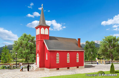 Kibri H0 - 38845 - H0 Landkirche mit LED-Beleuchtung - Artikelbild