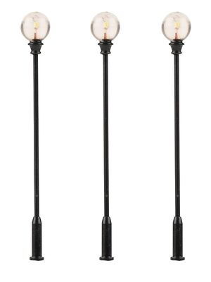Faller H0 - 180104 - LED-Parklaternen, Kugel-Aufsatzleuchte, kaltweiß, 3 Stück - Artikelbild