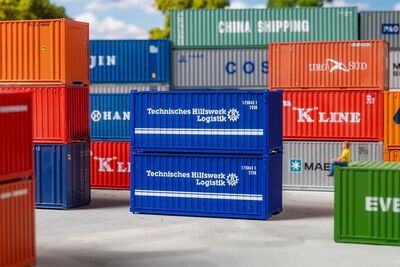 Faller H0 - 182005 - 20 Container THW, 2er-Set - Artikelbild