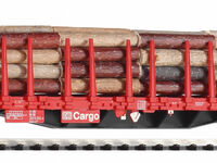Piko H0 - 54339 - Stammholztransportwagen Roos-t642 mit Holzladung DB AG V