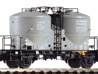 Piko H0 - 54695 - Zementsilowagen Ucs9120, schwarzer Rahmen DR IV