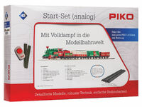 Piko H0 - 57081 - Start-Set mit Bettung Weihnachtszug Dampflok mit Tender - Artikelbild