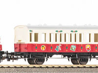 Piko H0 - 57081 - Start-Set mit Bettung Weihnachtszug Dampflok mit Tender